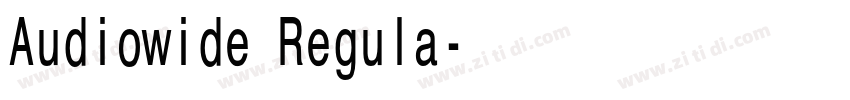 Audiowide Regula字体转换